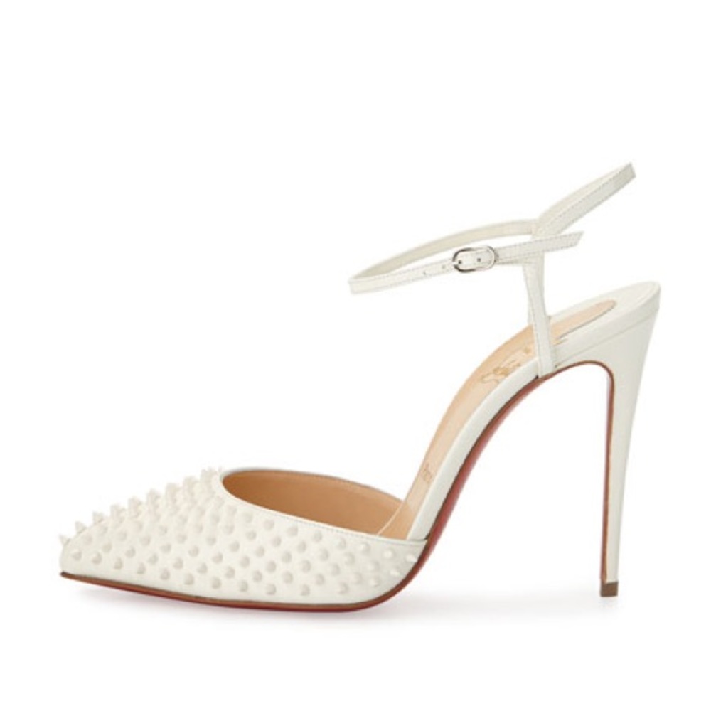 Christian Louboutin Baila Spike 85mm Niege 36 🤍